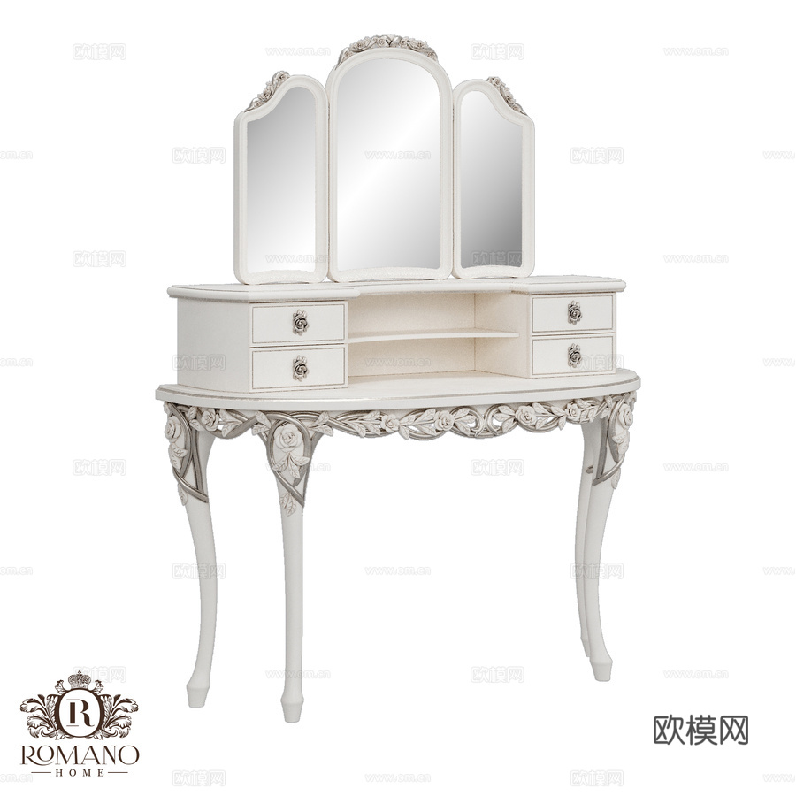 OM 闺房梳妆台 Nicole Secretaire Rom3d模型下载