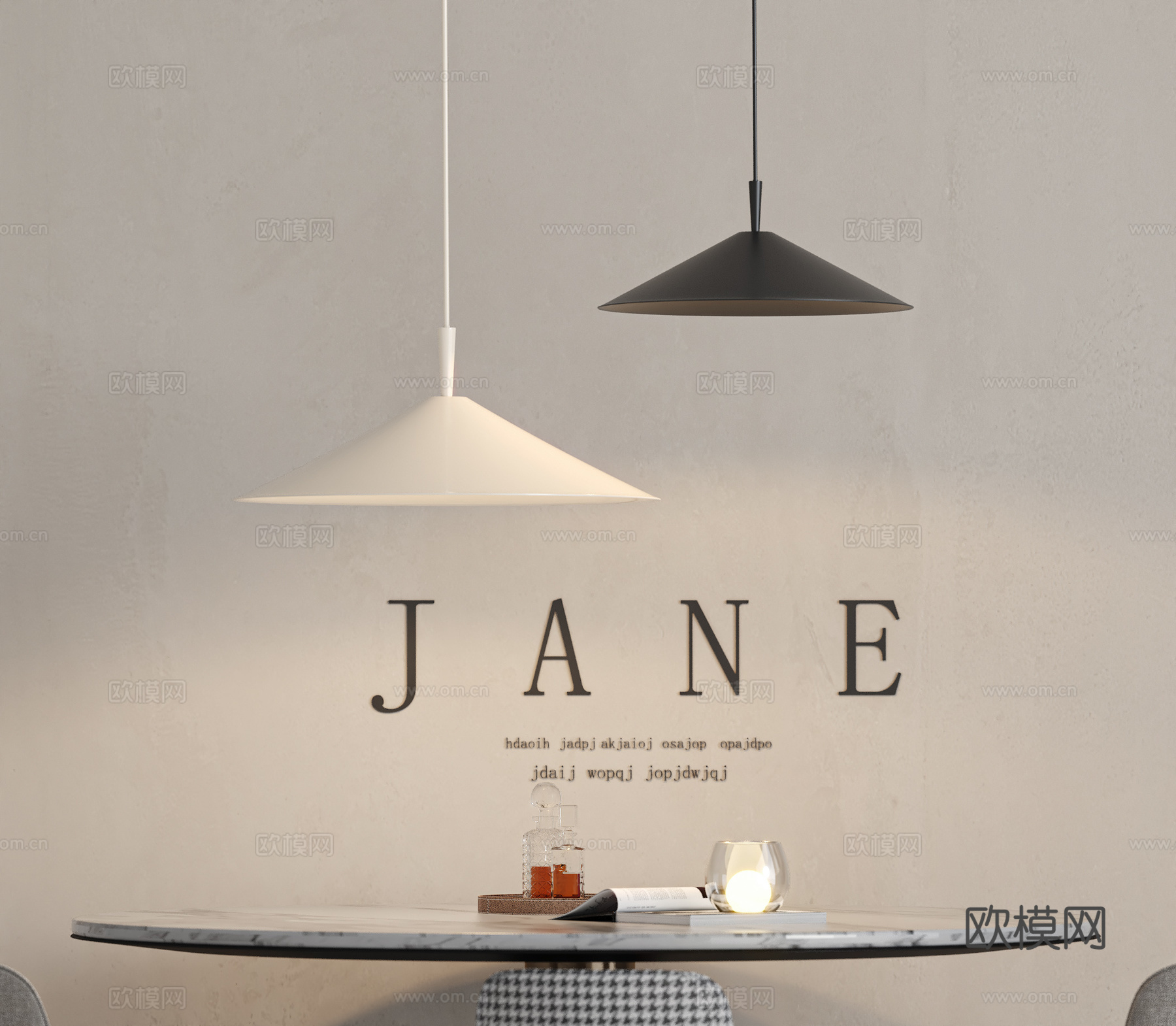 现代吊灯 餐厅吊灯 床头小吊灯su模型