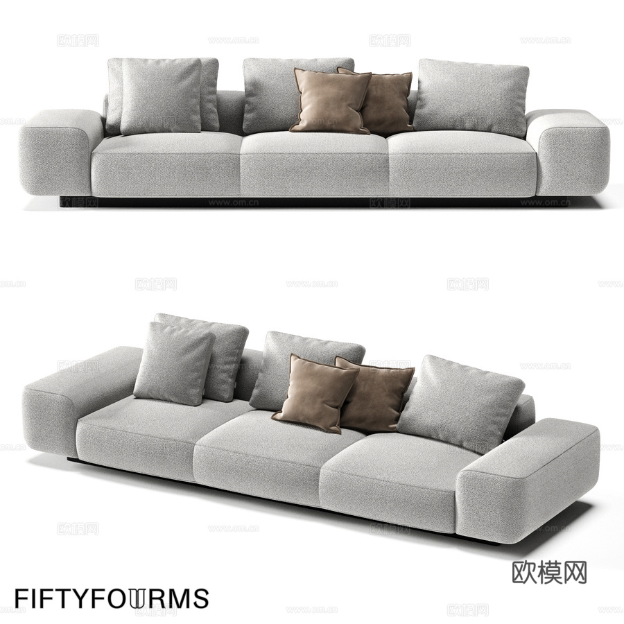 FIFTYFOURMS Leggero 20 模块化沙发3d模型下载