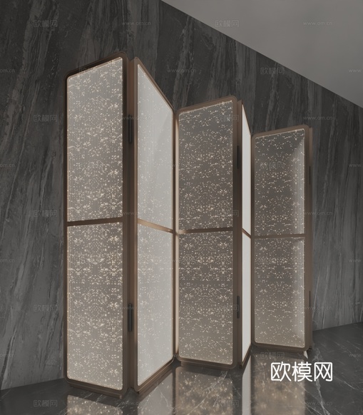 现代屏风3d模型下载_ID16336585_3dmax免费模型-欧模网