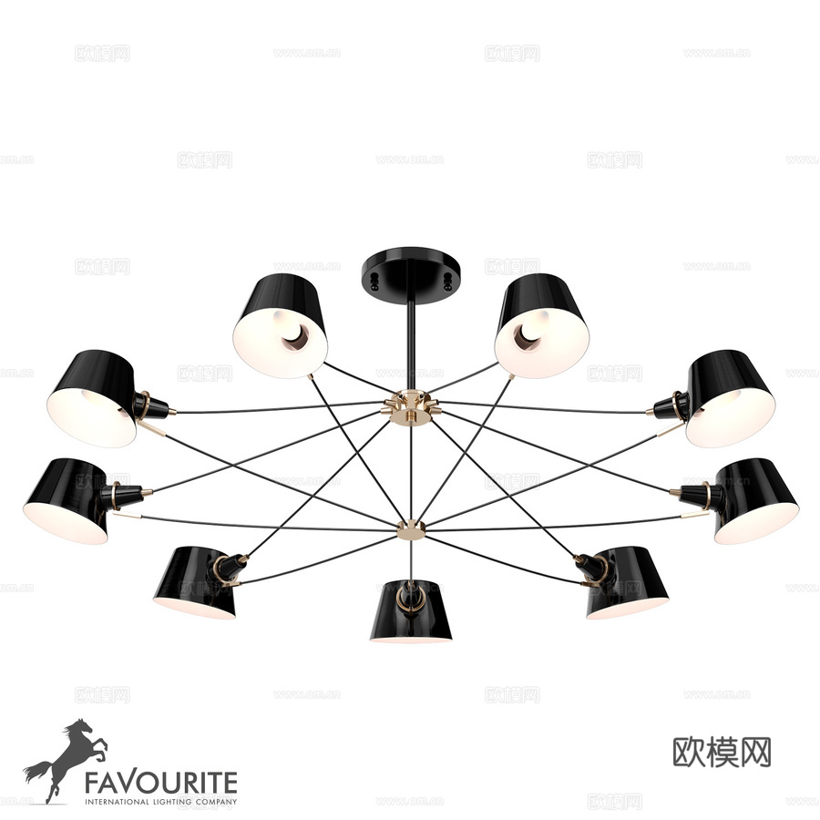 吊灯最爱 1512-9P3d模型下载