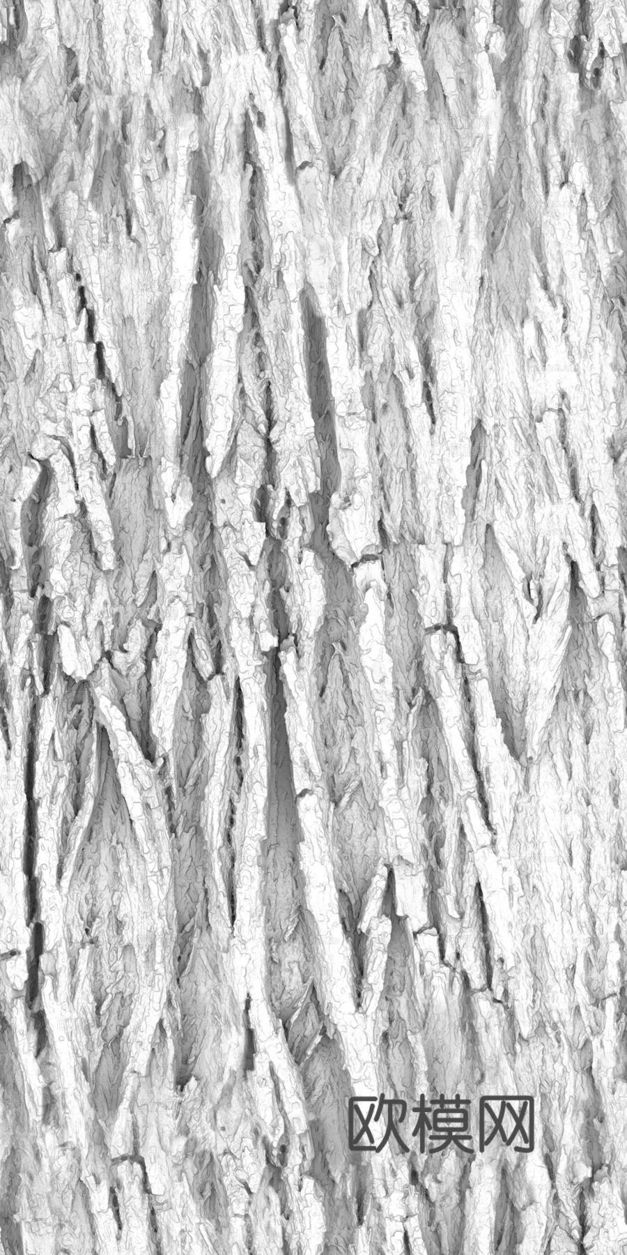 PBR树皮材质 裂纹树皮 法线置换贴图 全套 游戏材质