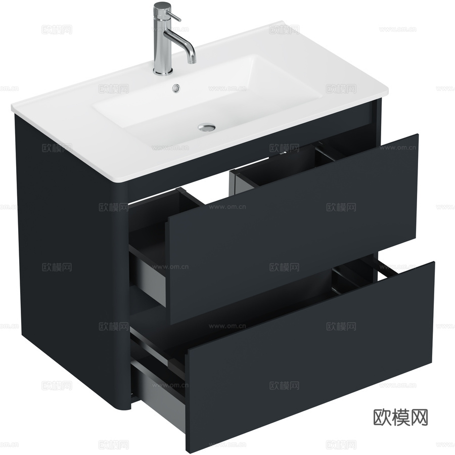 艾伦布劳重力80系列盥洗柜3d模型下载