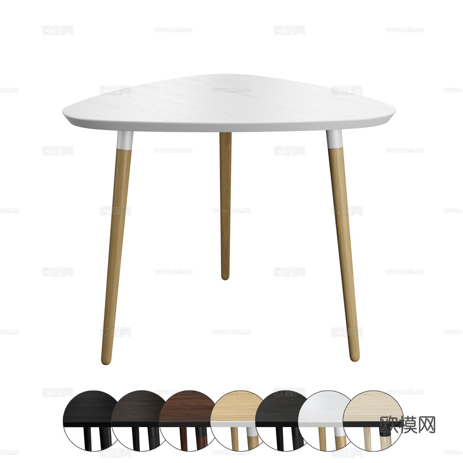 OM The Furny 斯德哥尔摩三角形不可伸缩餐桌3d模型下载