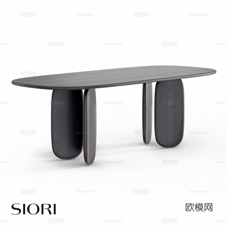 OM Siori 武士道餐桌 木质 083d模型下载