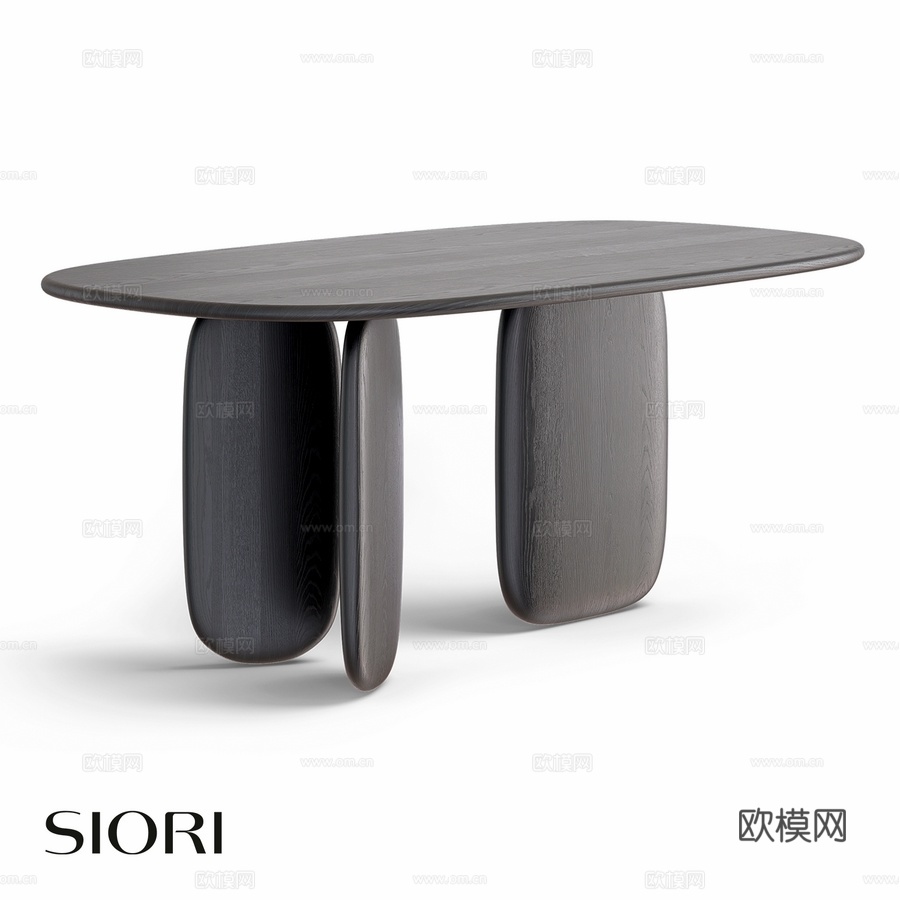 OM Siori 武士道餐桌 木质 043d模型下载