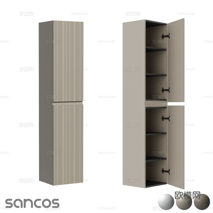 OM Sancos Code 壁挂式高柜，350x350x3d模型下载