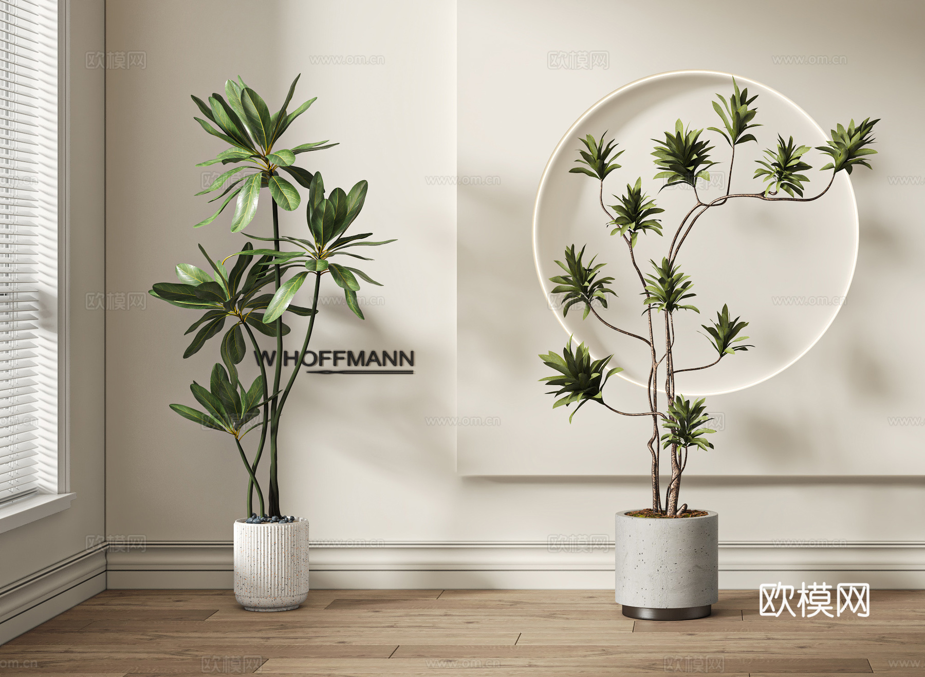 现代盆栽su模型