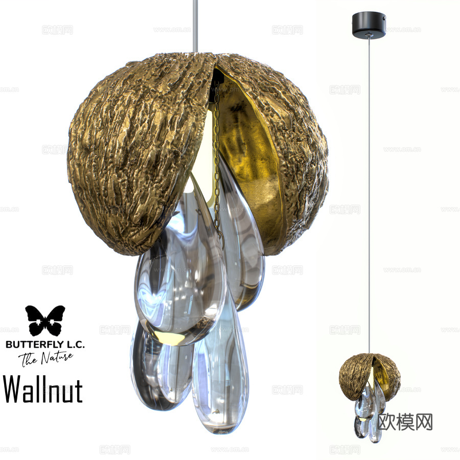 OM Butterfly L.C. Wallnut B Br3d模型下载