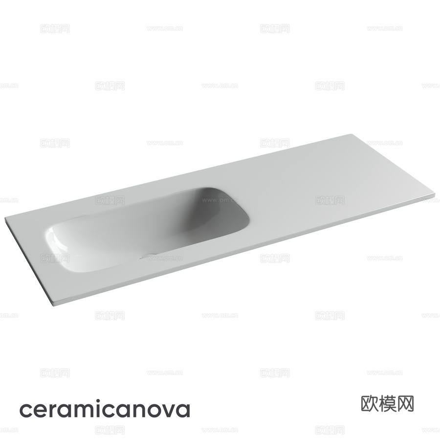 OM Grace台盆，左盆，无龙头3d模型下载