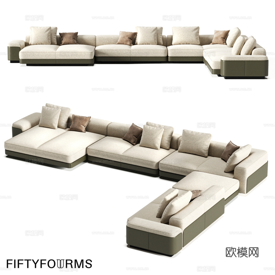 FIFTYFOURMS Lares 15 模块化沙发3d模型下载