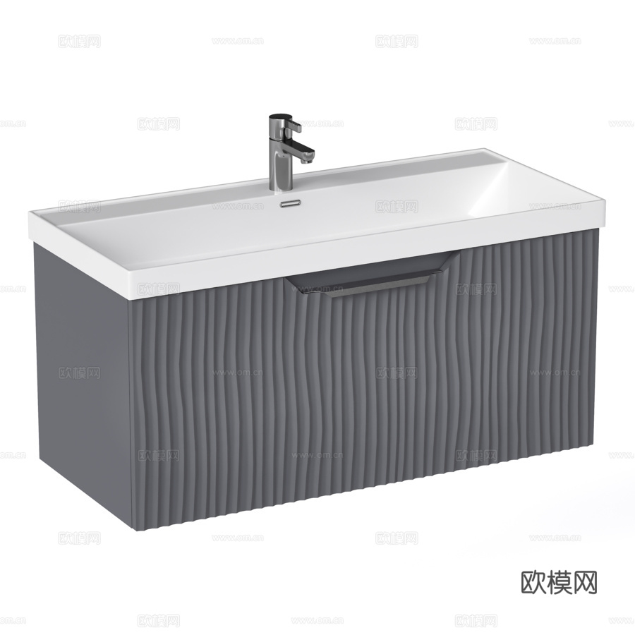 OM幻影100.1Y壁挂式盥洗柜带水槽3d模型下载