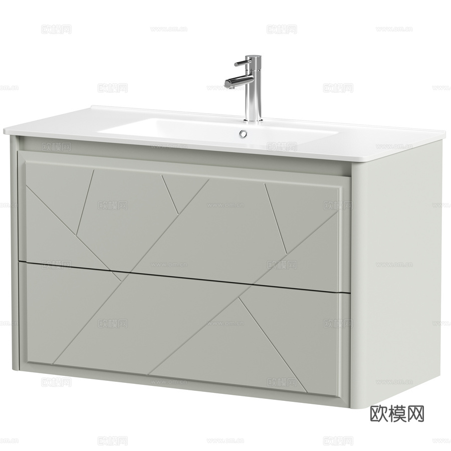 艾伦布劳巴黎100型水槽下柜 1.36003d模型下载