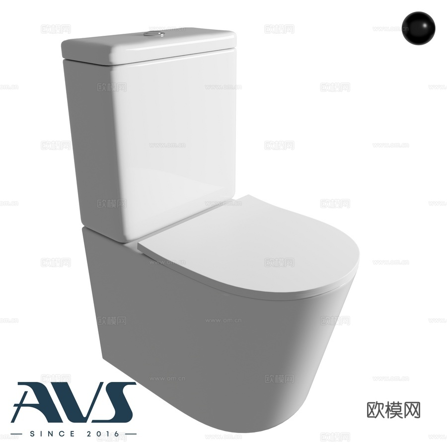 OM AVS Lotus无缘紧凑型马桶3d模型下载