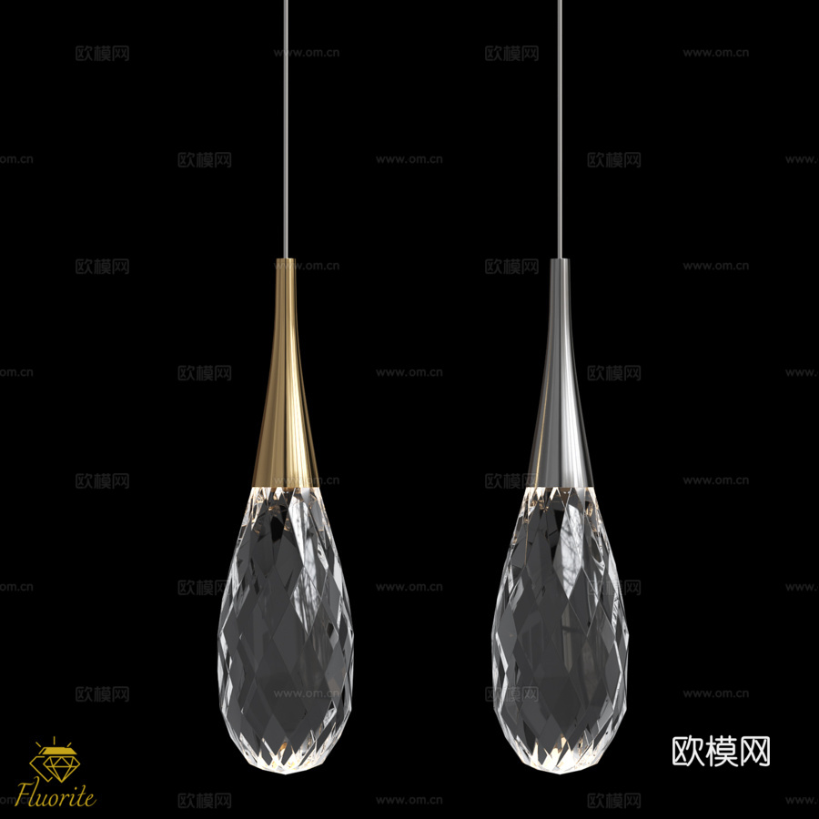 感性萤石吊灯（OM）3d模型下载