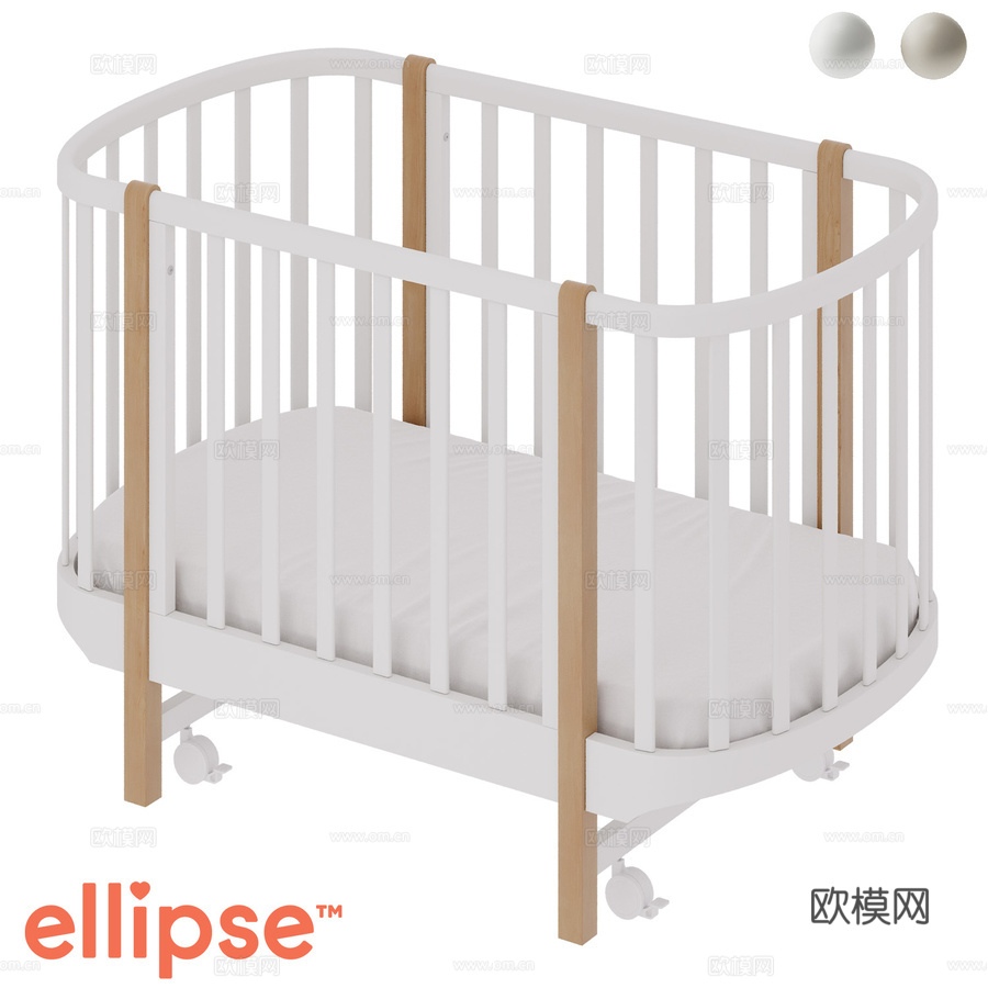 OM 经典婴儿床3d模型下载