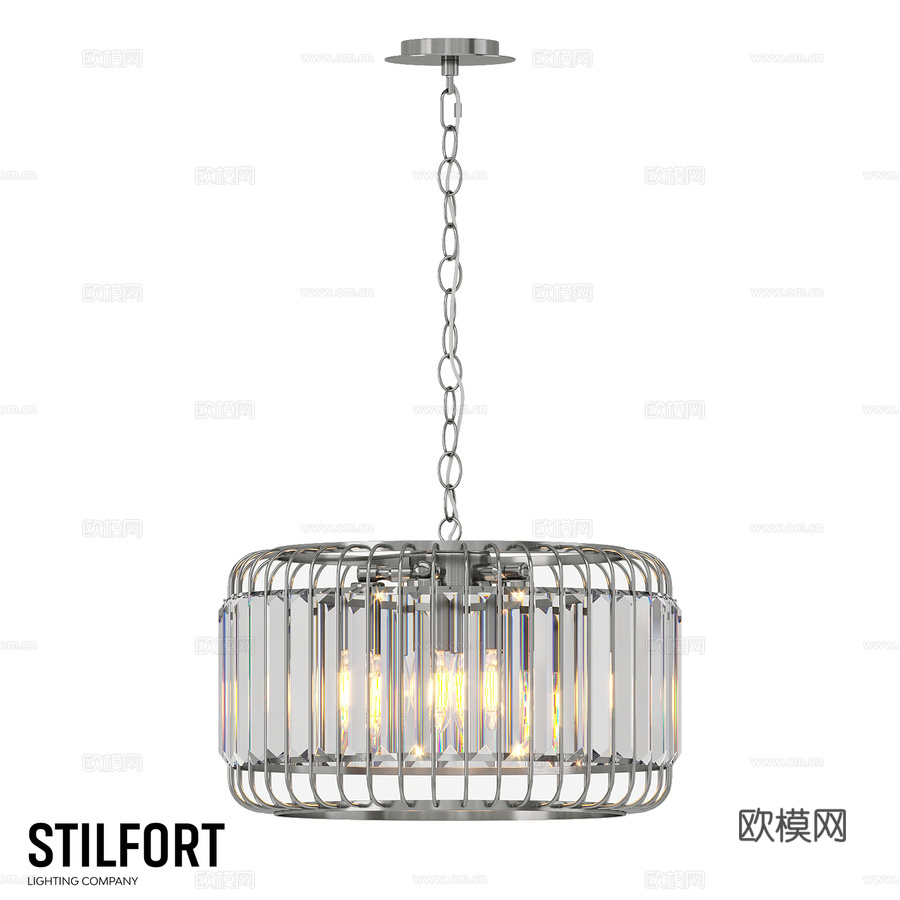 斯蒂尔福特悬挂式枝形吊灯，库珀系列3d模型下载