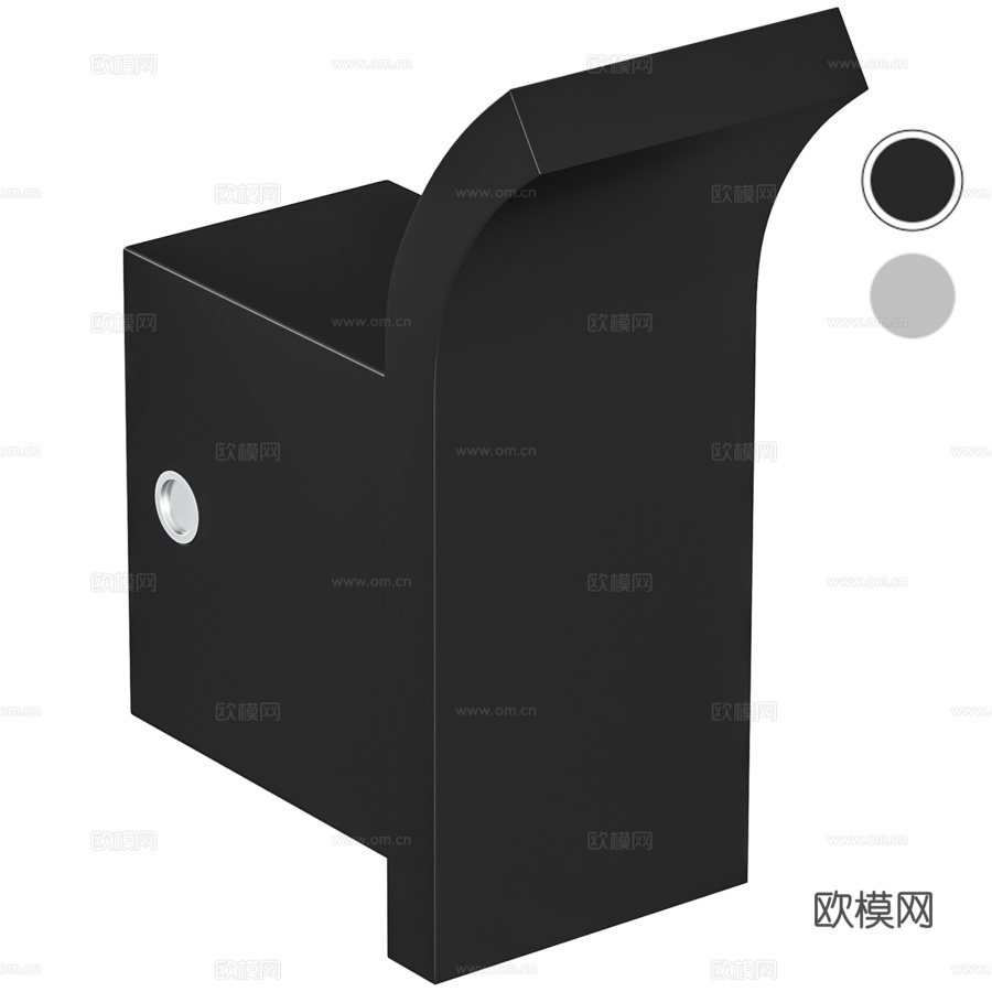 艾伦布劳无限系列6.21001-31哑光黑毛巾架3d模型下载
