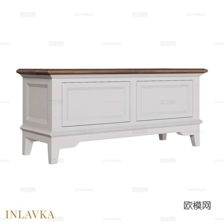 OM玄关长凳带翻盖式抽屉柜3d模型下载