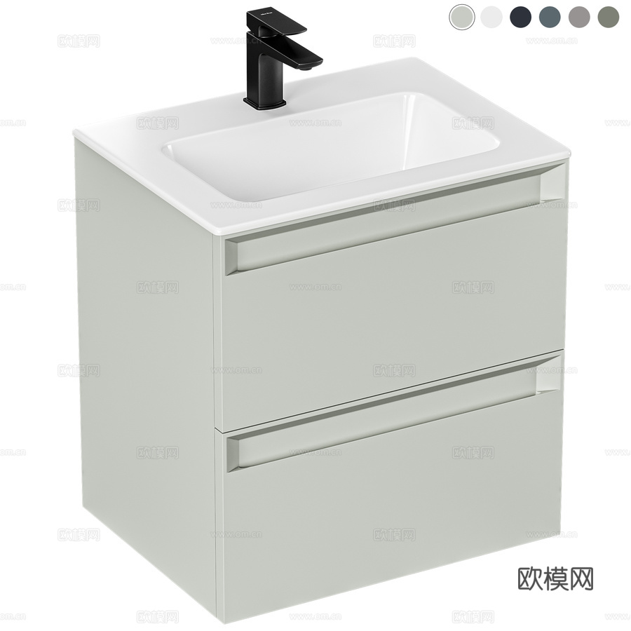 艾伦布劳日蚀60 1.E1001.PWM 2.0水槽柜3d模型下载