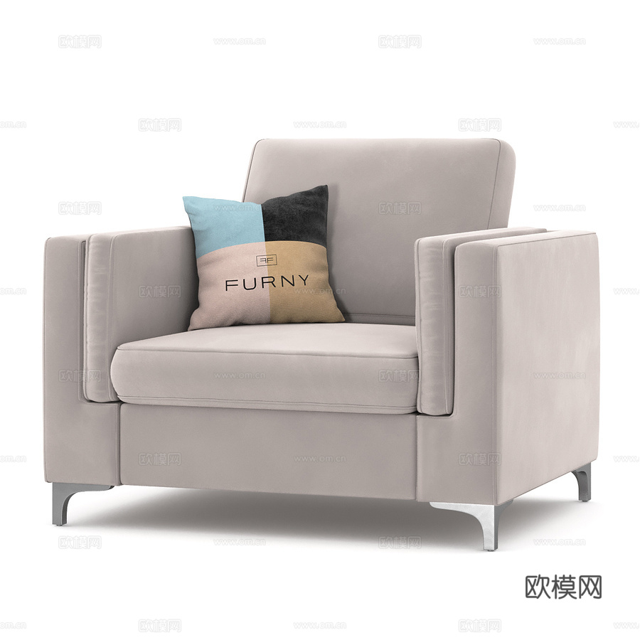 OM The Furny 米兰扶手椅3d模型下载