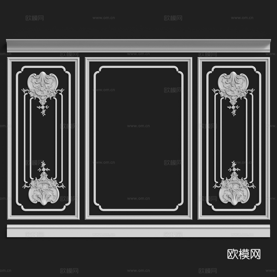 墙面装饰组件209号3d模型下载