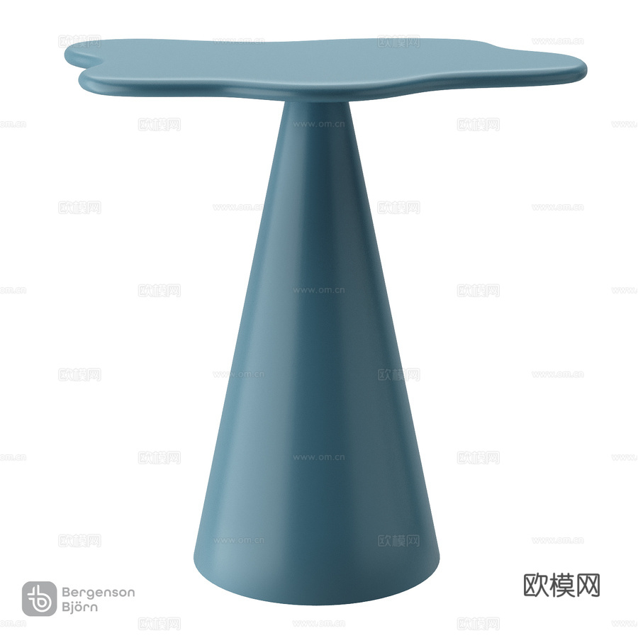 OM_流体边桌，56x52厘米，伯格森·比约恩3d模型下载