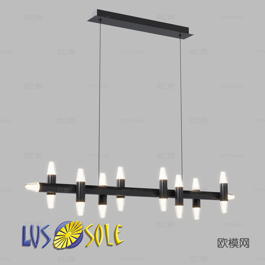 OM线性吊灯 Lussole LSP-7405, LSP3d模型下载