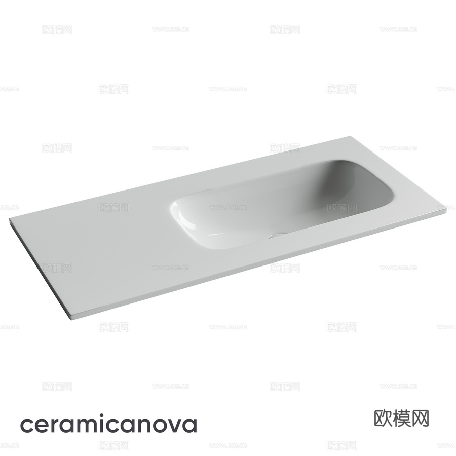 OM Grace台盆，右盆，无龙头3d模型下载