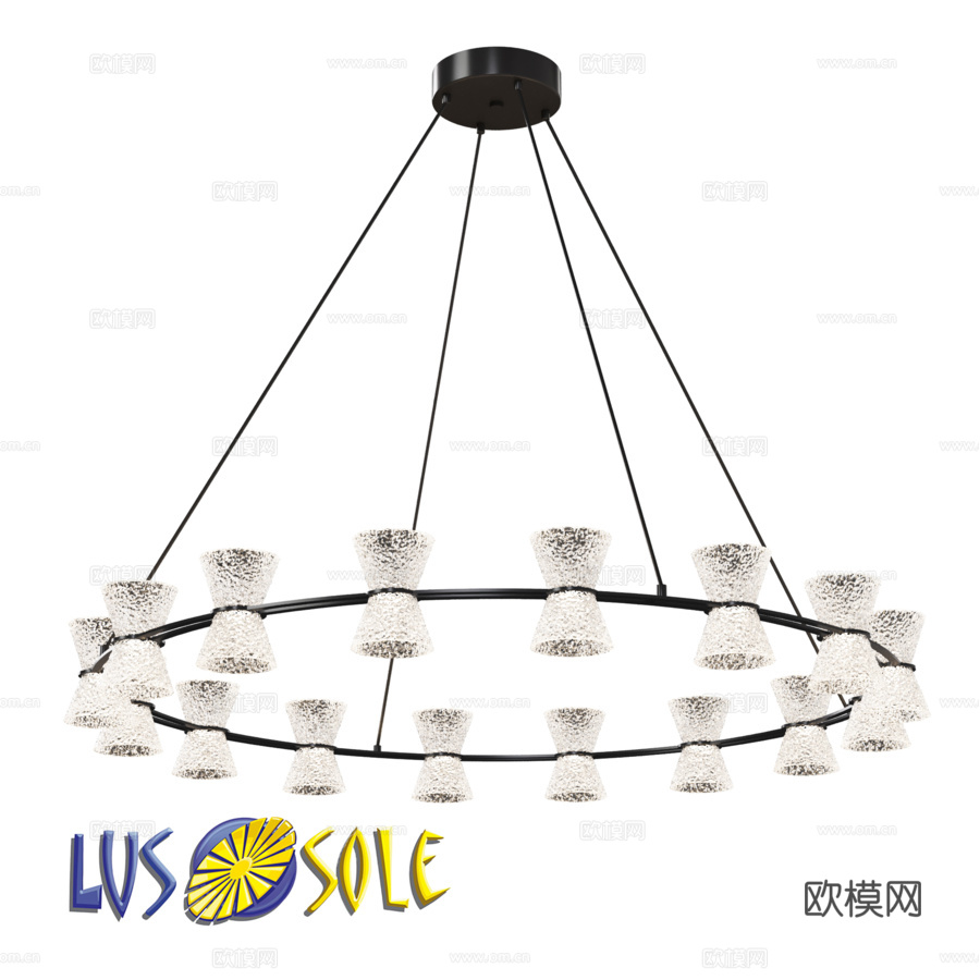 OM吊灯 Lussole LSP-74663d模型下载