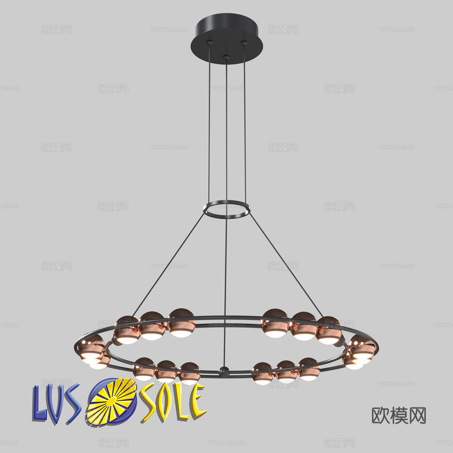 OM 吊灯 Lussole LSP-73783d模型下载