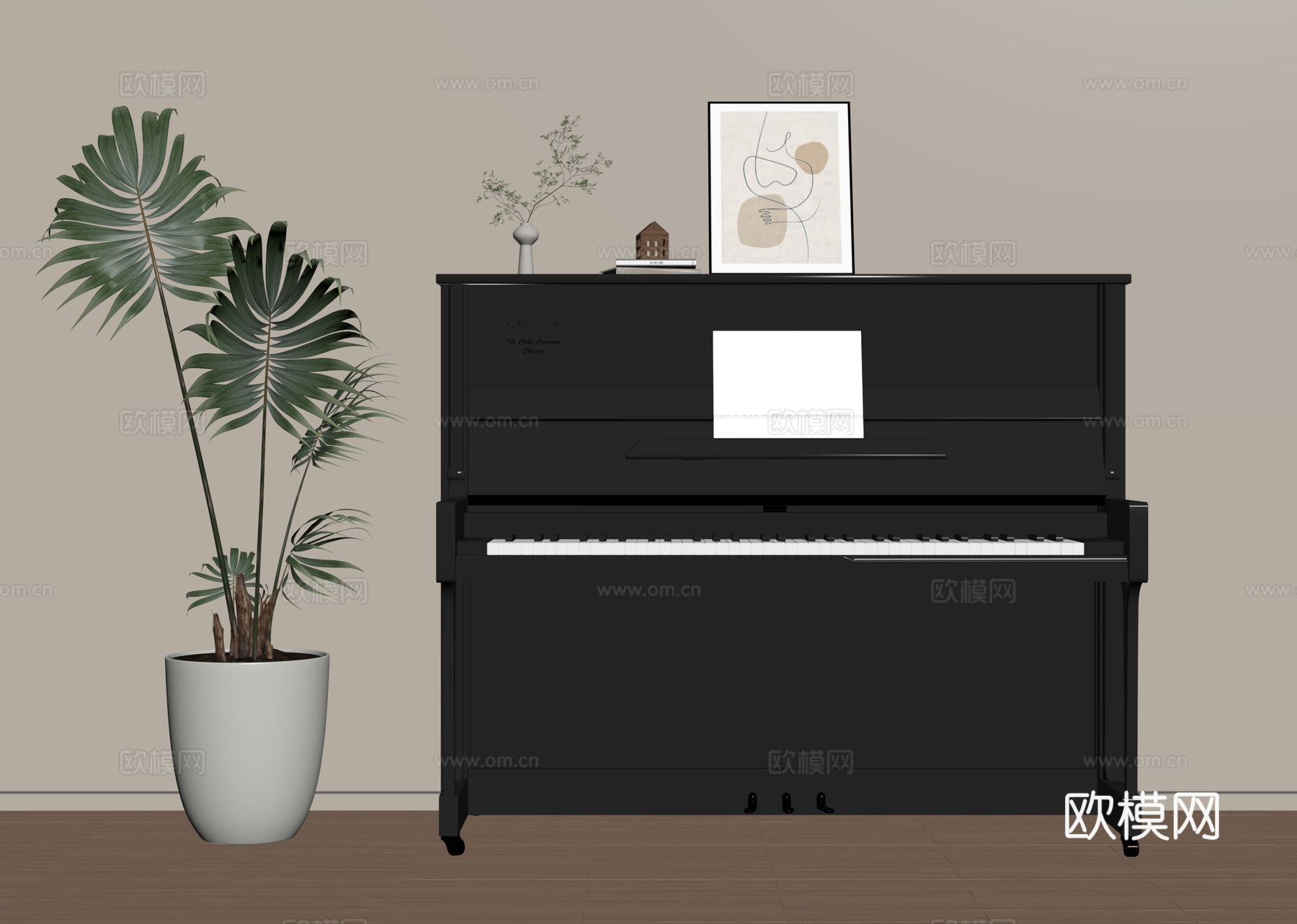 现代钢琴su模型