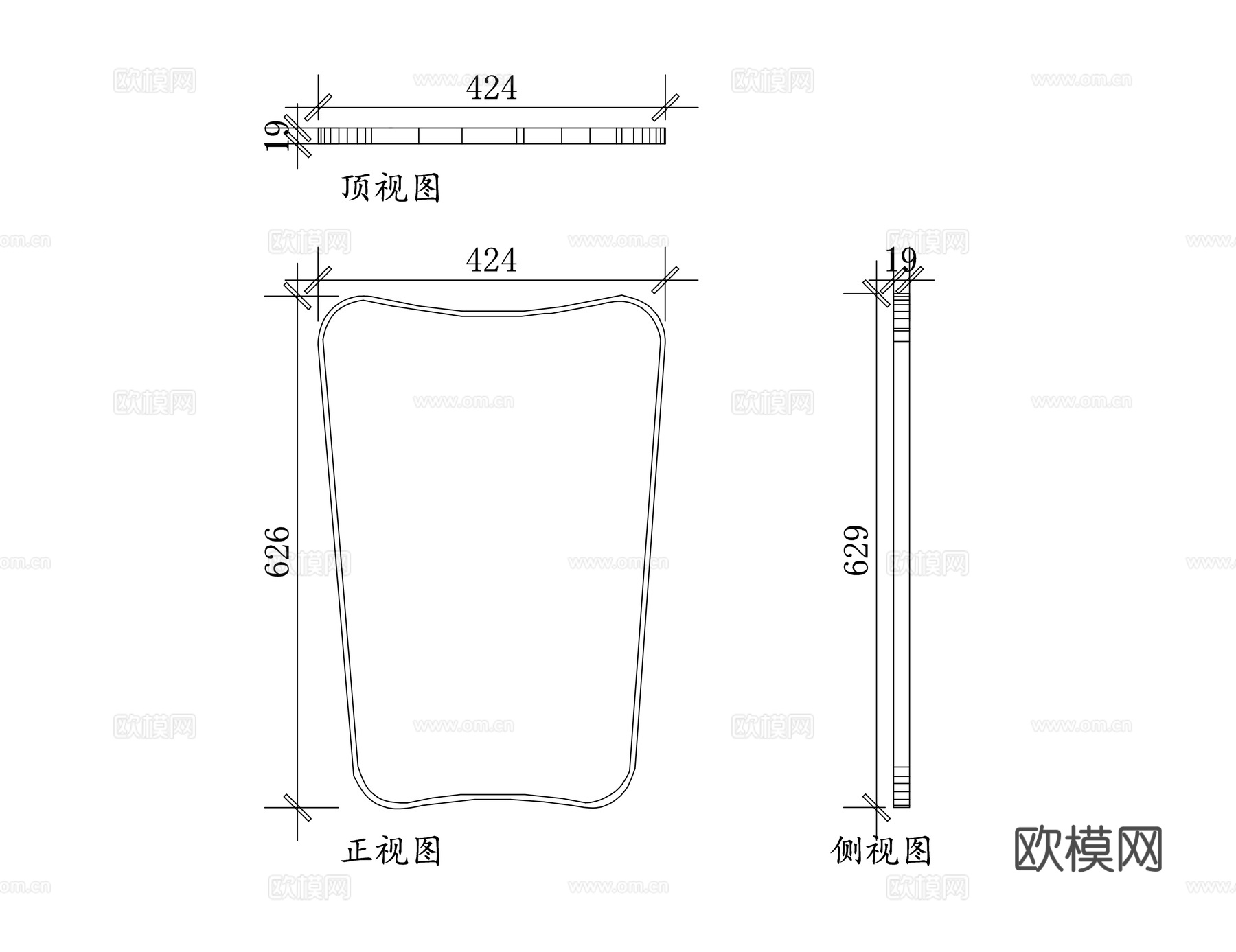 欧式装饰镜 欧式雕花镜 欧式复古镜 欧式玄关镜 欧式卫浴镜cad施工图