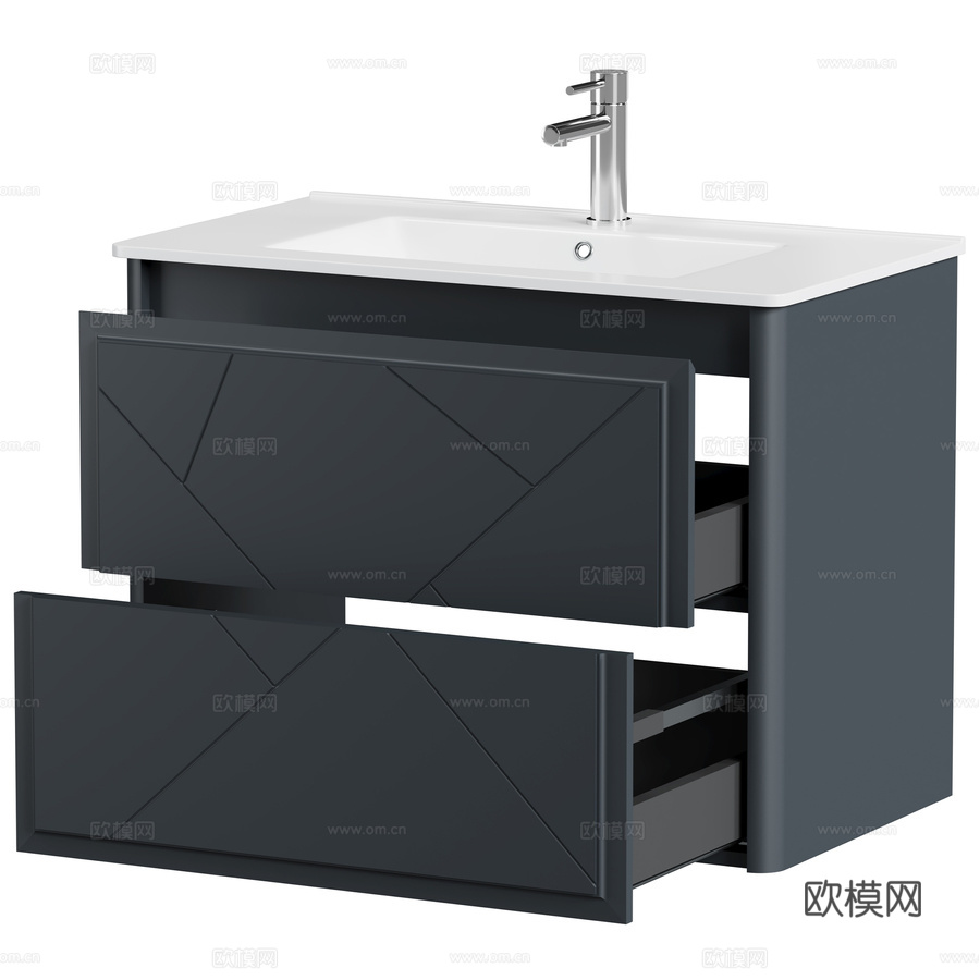洗手台下柜 Allen Brau Paris 80 1.363d模型下载