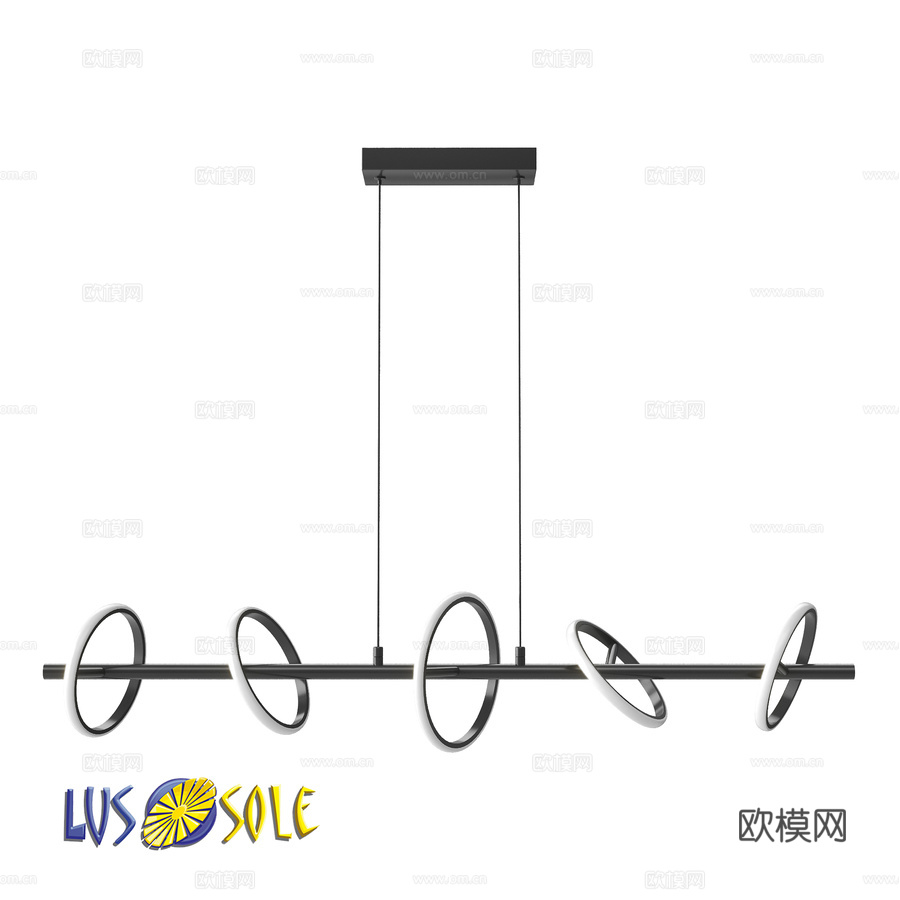 OM直线吊灯Lussole LSP-74183d模型下载