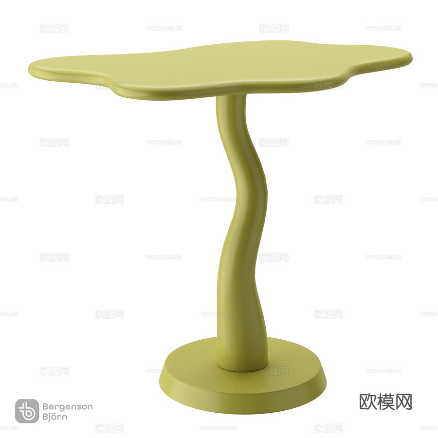 OM_流体边桌，56x49厘米，伯格森·比约恩3d模型下载
