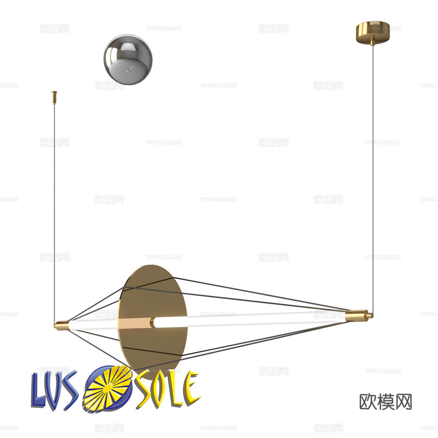 OM线性吊灯Lussole LSP-7441, LSP-743d模型下载