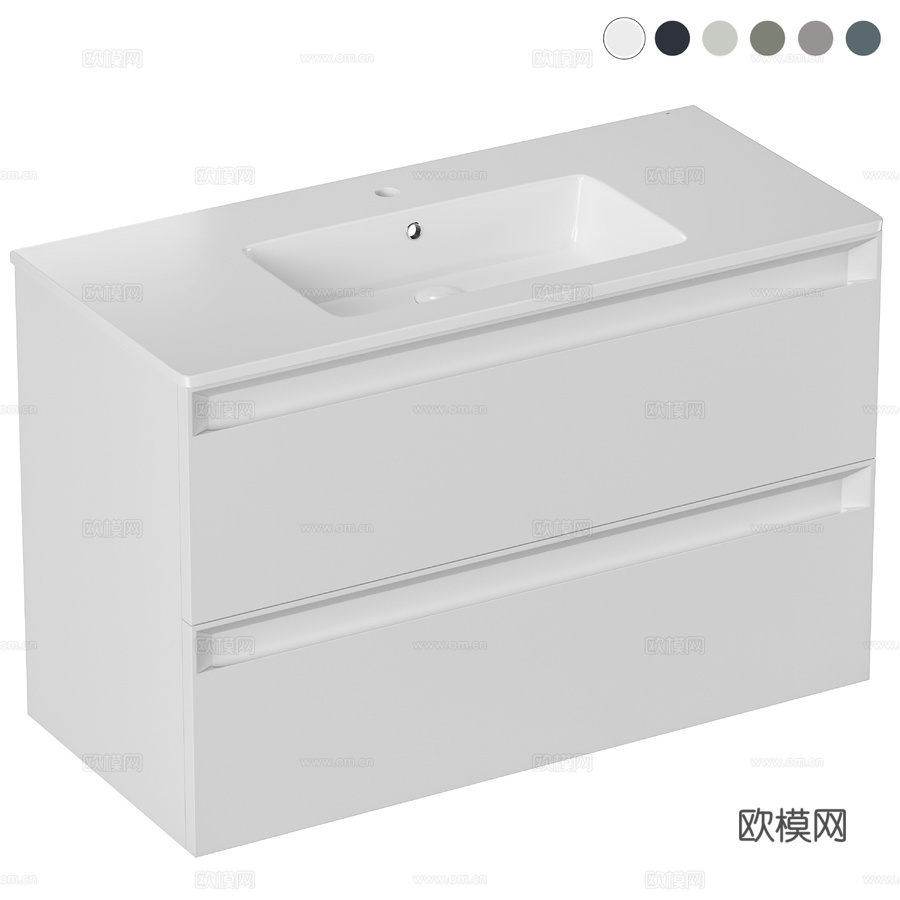 艾伦布劳日蚀系列100 1.E1003.WM 2.0水槽柜3d模型下载
