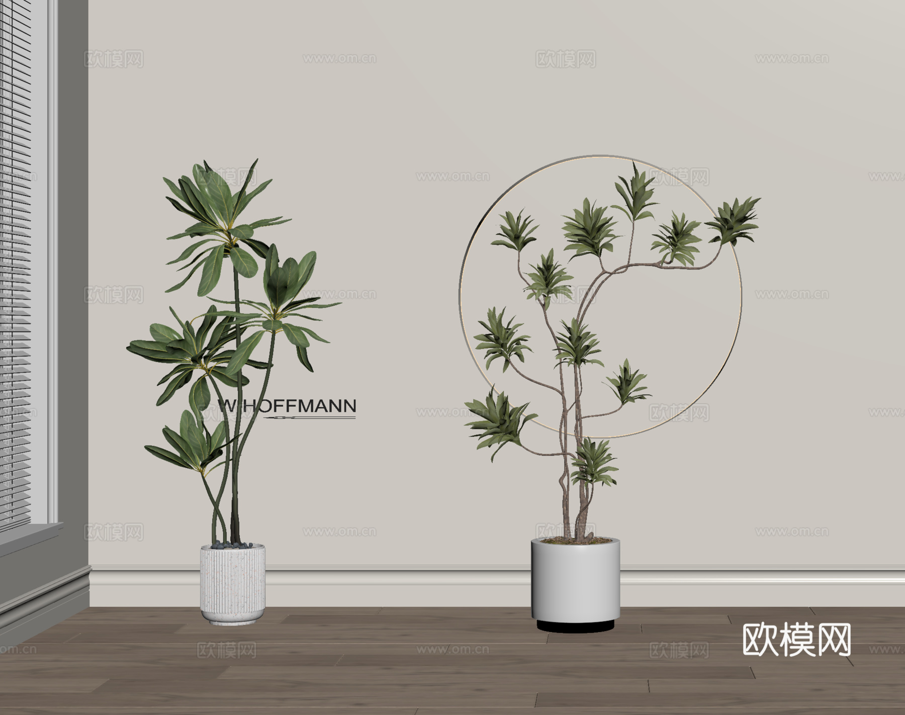 现代盆栽su模型