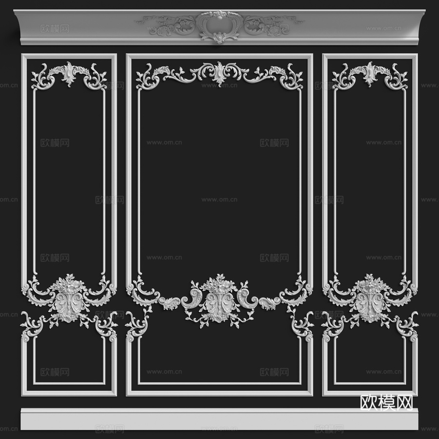 墙面装饰组件210号3d模型下载