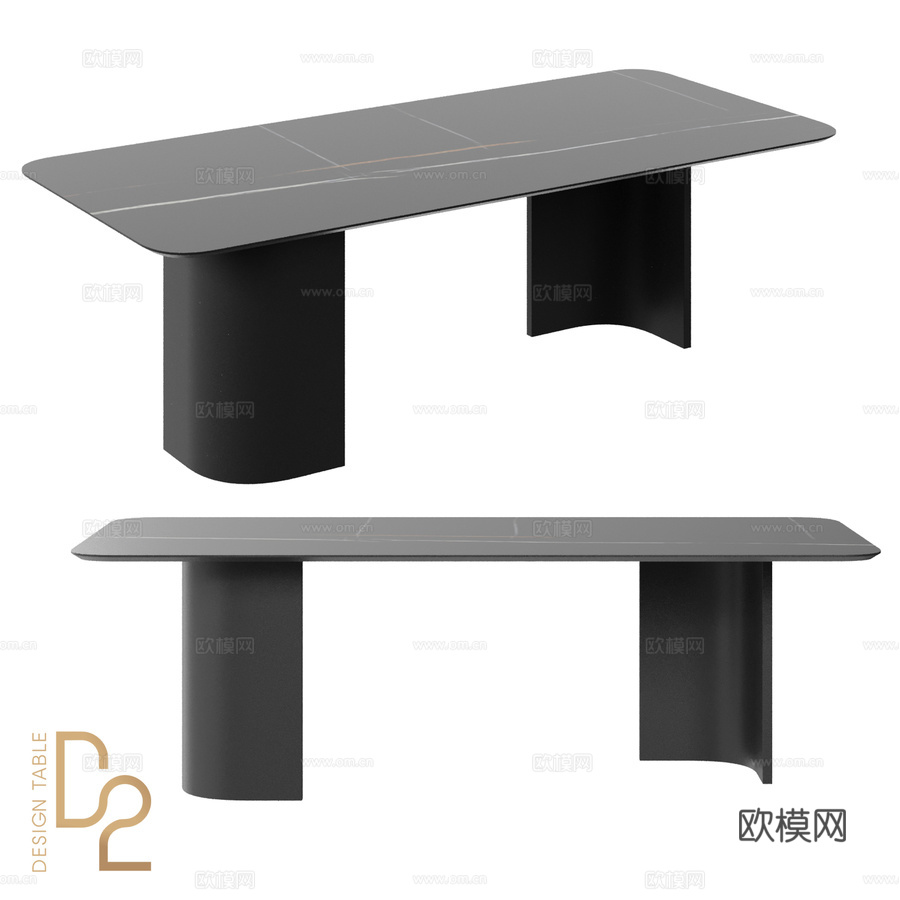 D2 Kvadro v.2餐桌3d模型下载