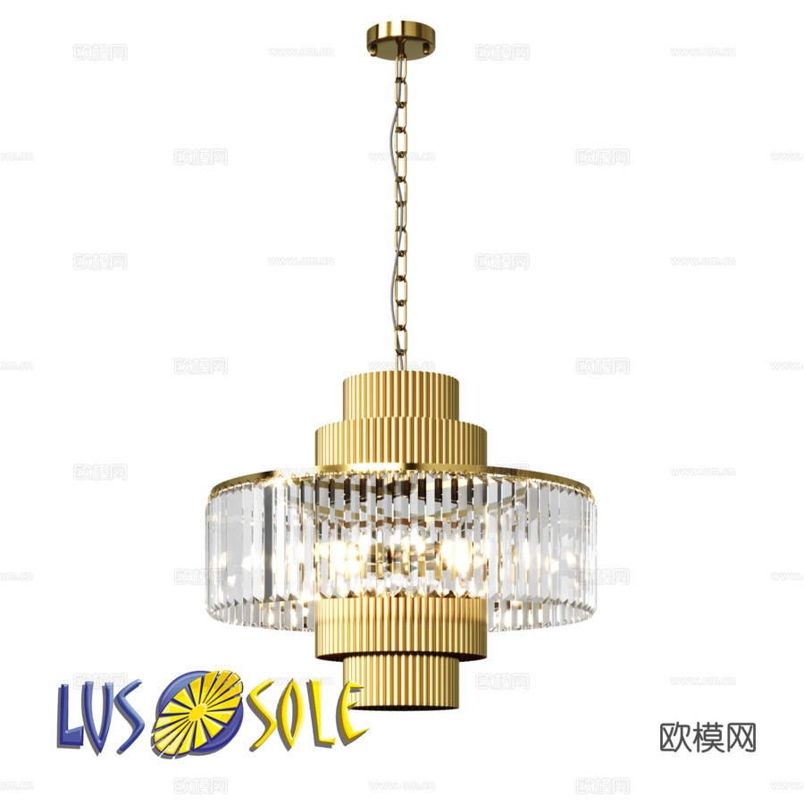OM 吊灯 Lussole LSP-60543d模型下载