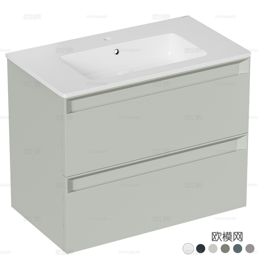 艾伦布劳日蚀80 1.E1002.PWM 2.0水槽柜3d模型下载