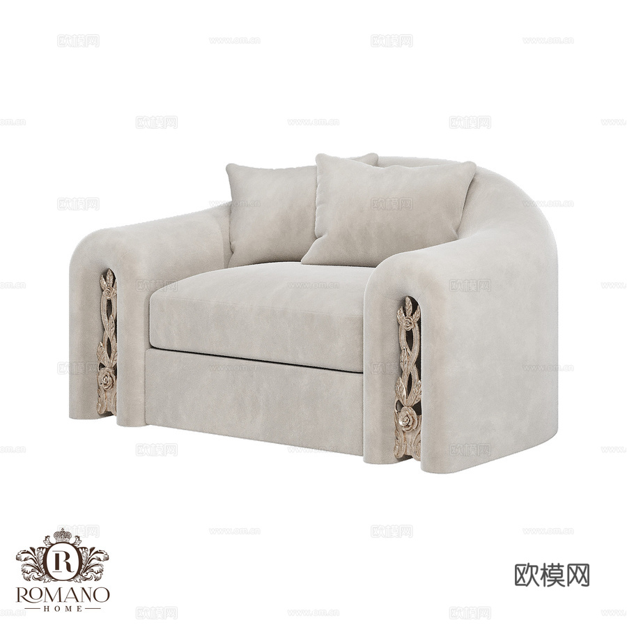 (OM) Nicole Light 罗马诺家居椅3d模型下载