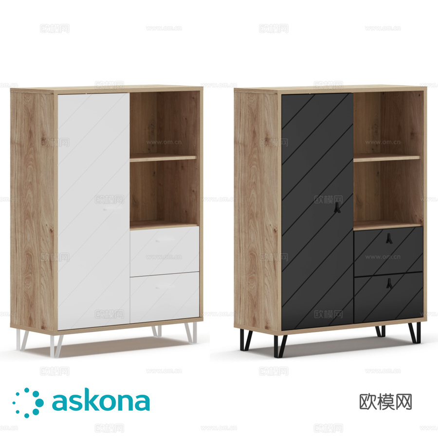 带抽屉单门柜 Agira3d模型下载