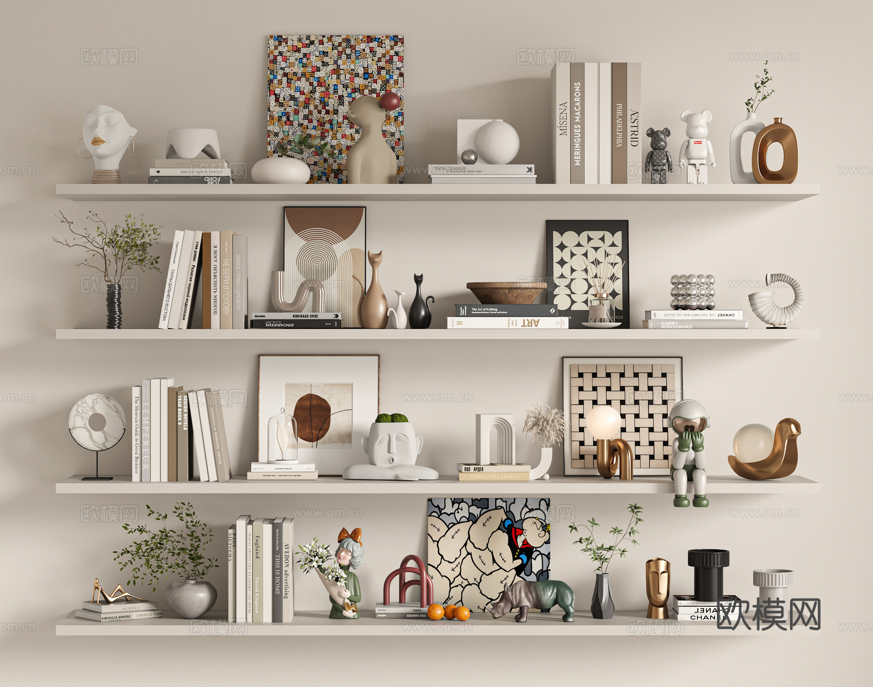 现代饰品摆件su模型