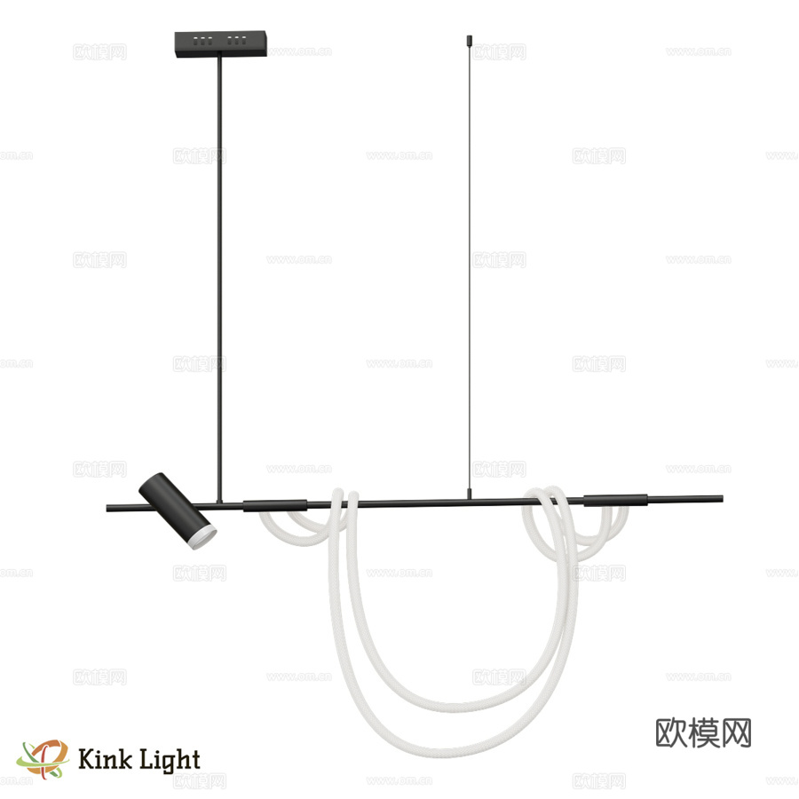 吊灯 可调光 Kylie 黑色 08039K -120A,13d模型下载