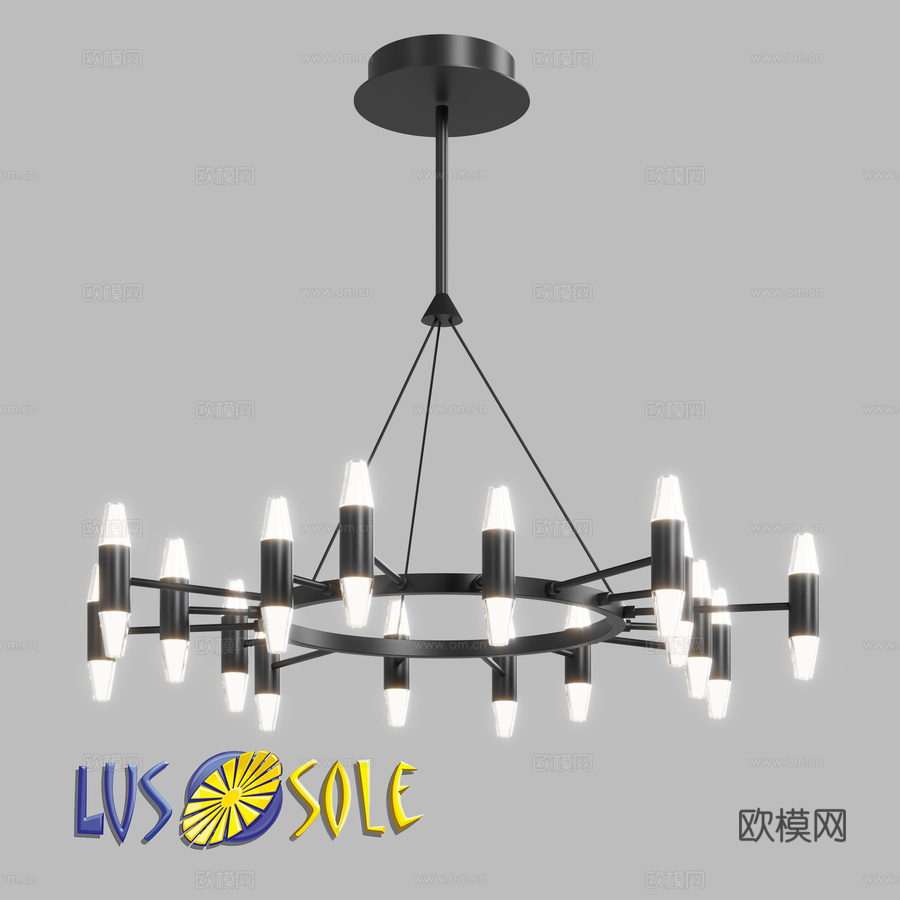 OM吊灯 Lussole LSP-74073d模型下载
