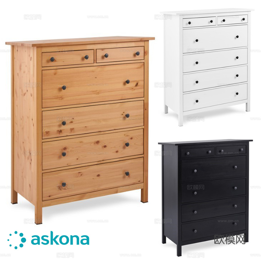 6抽屉柜 Terek (特雷克)3d模型下载