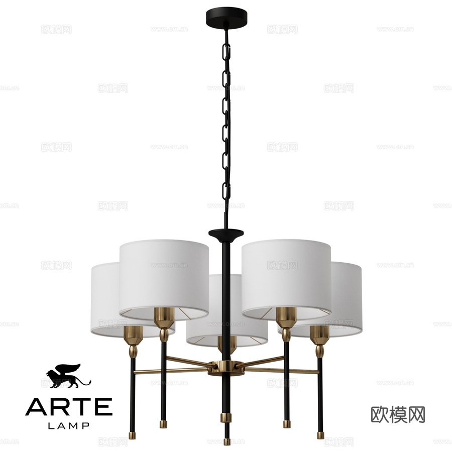 ARTE灯具OM A4090LM-5BK3d模型下载